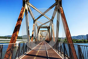 Bike lane bridge over bukhangang