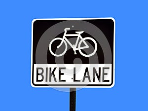 Bike lane sign