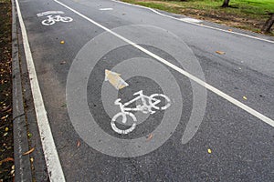 Bike lane sign