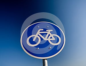 Bike lane traffic sign