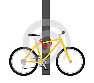 Bike lock - security and protection against thief and robbery