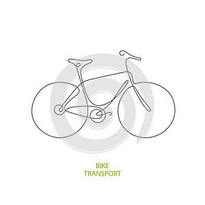 Bike out of line . Bicycle on a white background .Healthy lifestyl.Vector illustration .