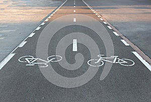 Bike path marking