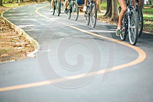 Bike path,movement of cyclist
