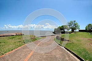 Bike path near the fortress of SÃÂ£o JosÃÂ© do AmapÃÂ¡