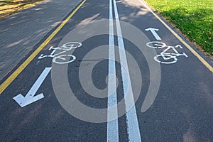 Bike path. Stock image for illustrating articles, blogs, and messengers