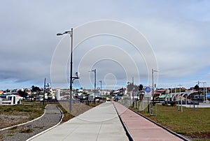 Bike path in the village of Porvenir.