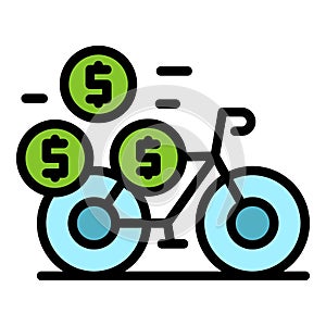 Bike pay share icon vector flat