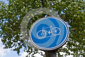 Bike post on a metal pole