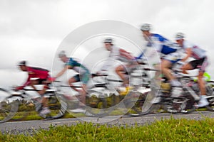 Bike race, blurred