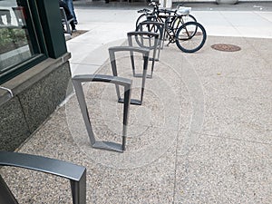 Bike rack in Downtown Detroit