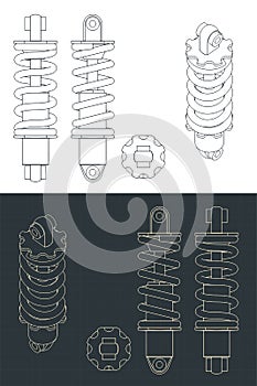 Bike rear swingarm shock blueprints