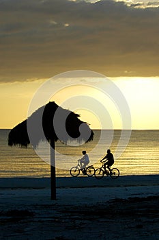 Bike riding couple on Fort Myers Beach photo