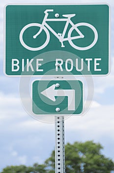 Bike Route Sign