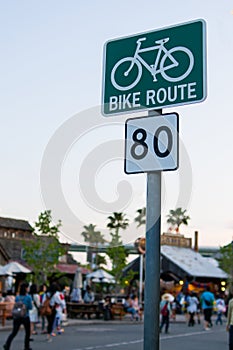 Bike Route Sign