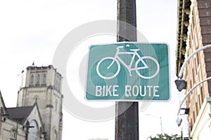 Bike Route Sign