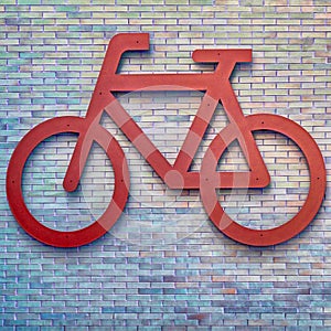 Bike route sign