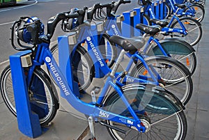 Bike share station is located at Flinders Street opposite Federation Square