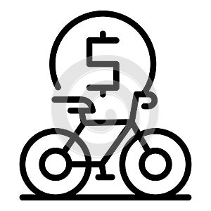 Bike sharing icon outline vector. Share smart