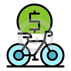 Bike sharing icon vector flat