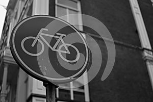 Bike Sign in Amsterdam. photo