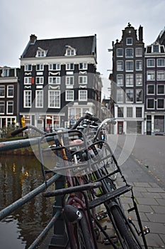 Bike at the Singel in Amsterdam