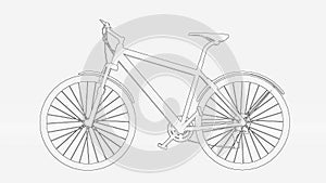 bike sketch on white background hand drawn artistic