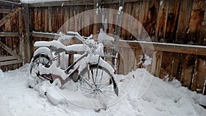 Bike in snow