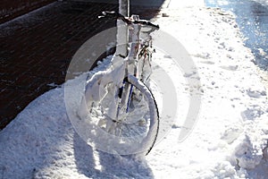 Bike in a snow