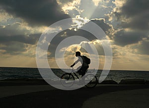 Bike at sunset