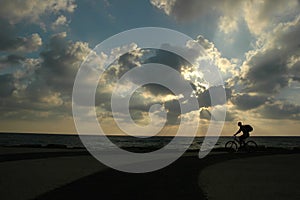 Bike at sunset