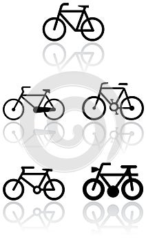 Bike symbol vector set.