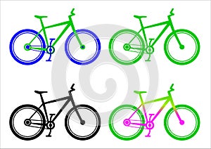 Bike symbol vector set photo