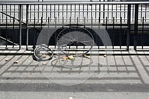 Bike theft in the city. Paris, France