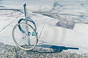 Bike theft with locked wheel