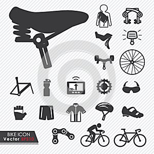 Bike tools and equipment part and accessories set