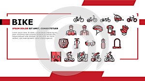 Bike Transport And Accessories Landing Header Vector