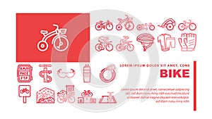 Bike Transport And Accessories landing header vector