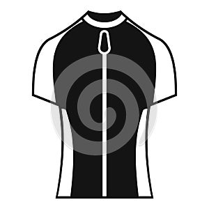 Bike zipper clothes icon, simple style