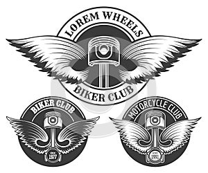 Biker Club Emblem Set