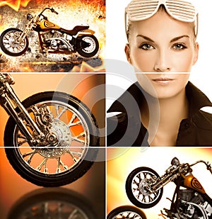 Biker collage