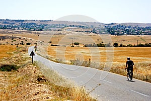 Biker at fields