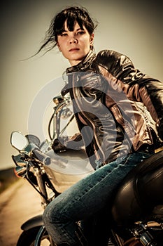 Biker girl photo