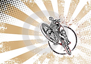 Biker retro poster background