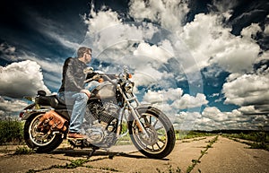 Biker on the road