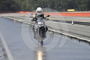 Biker on road