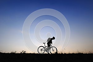 Biker Silhoutte photo