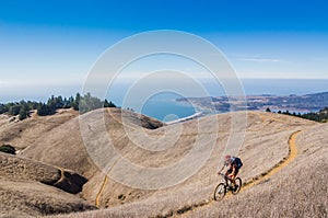 Biker on singletrack.