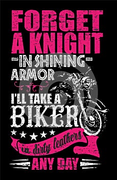 Biker T-shirt design templates. Motorcycle typography, t-shirt graphics, vector emblems. Biker t-shirt design elements.