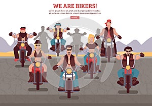 Bikers Background Illustration